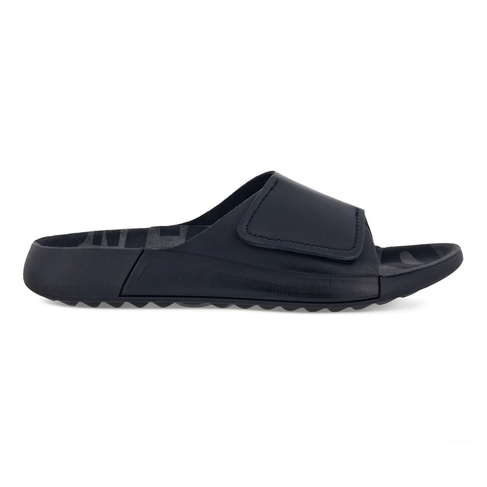 ECCO Womens Slides Black - 2Nd Cozmo Sandal - OYH-076285